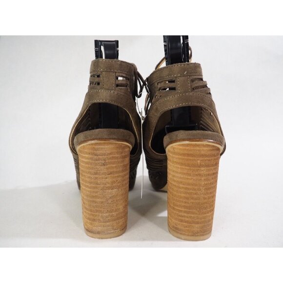 Sam Edelman Rocco Brown Suede Cutout Lace Up Block Heels, Size 9.5 (US) - Picture 5 of 14